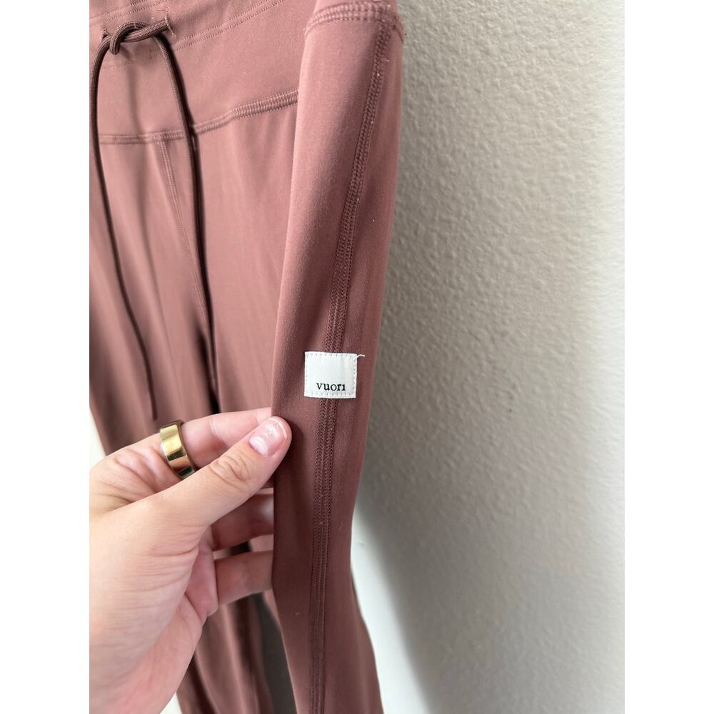 Vuori Women’s Hazelnut Wide Leg Pants Daily Flat Front Drawstring Size XS - Picture 6 of 7